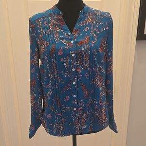 Floral Blue Women's Top